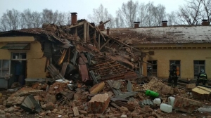 В Станьково произошел взрыв и обрушение здания: пострадали два человека. Фото: twitter.com/112by