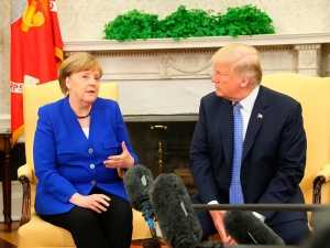 Трамп и Меркель на встрече в Вашингтоне обсудили антироссийские санкции