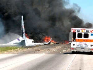 В США разбился военный самолет 'Геркулес'