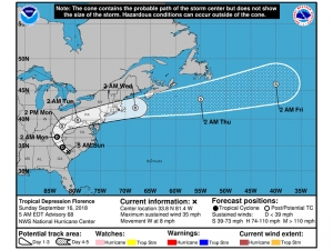 Тропический шторм 'Флоренс', обрушившийся на США, ослаб и двинулся вглубь континента